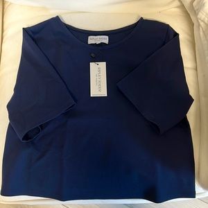 Ripley Rader Navy Ponte knit Short Sleeve NWT